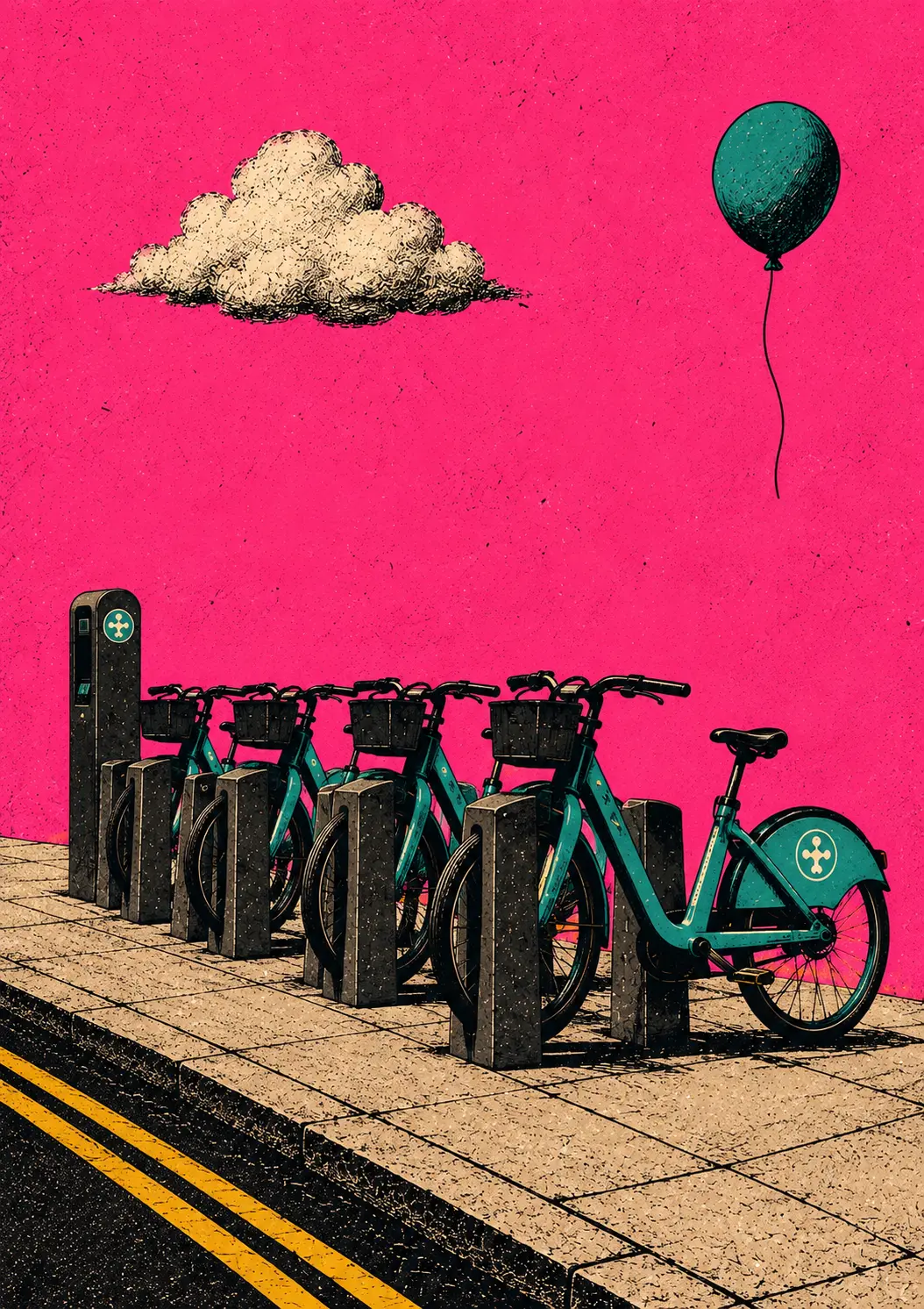 BELFAST BIKES  — Docked and waiting